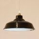 Black Industrial Pendant Lamp, 1950's, Spain
