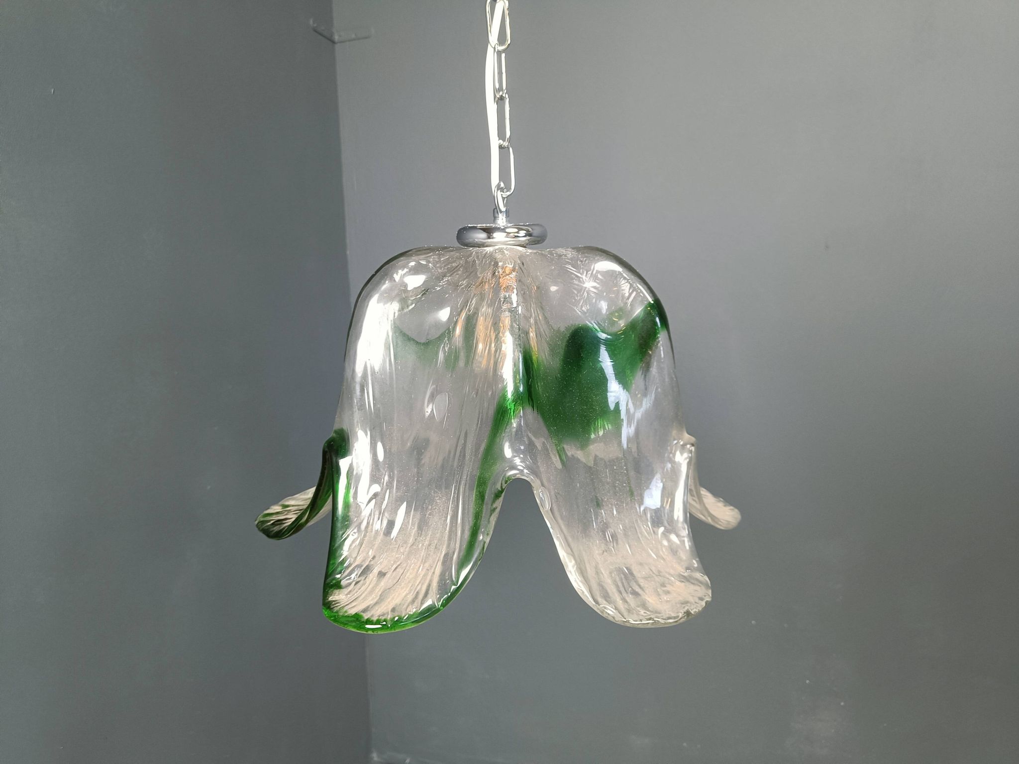 Suspension en verre de Murano, pour Mazzega, années 1960
