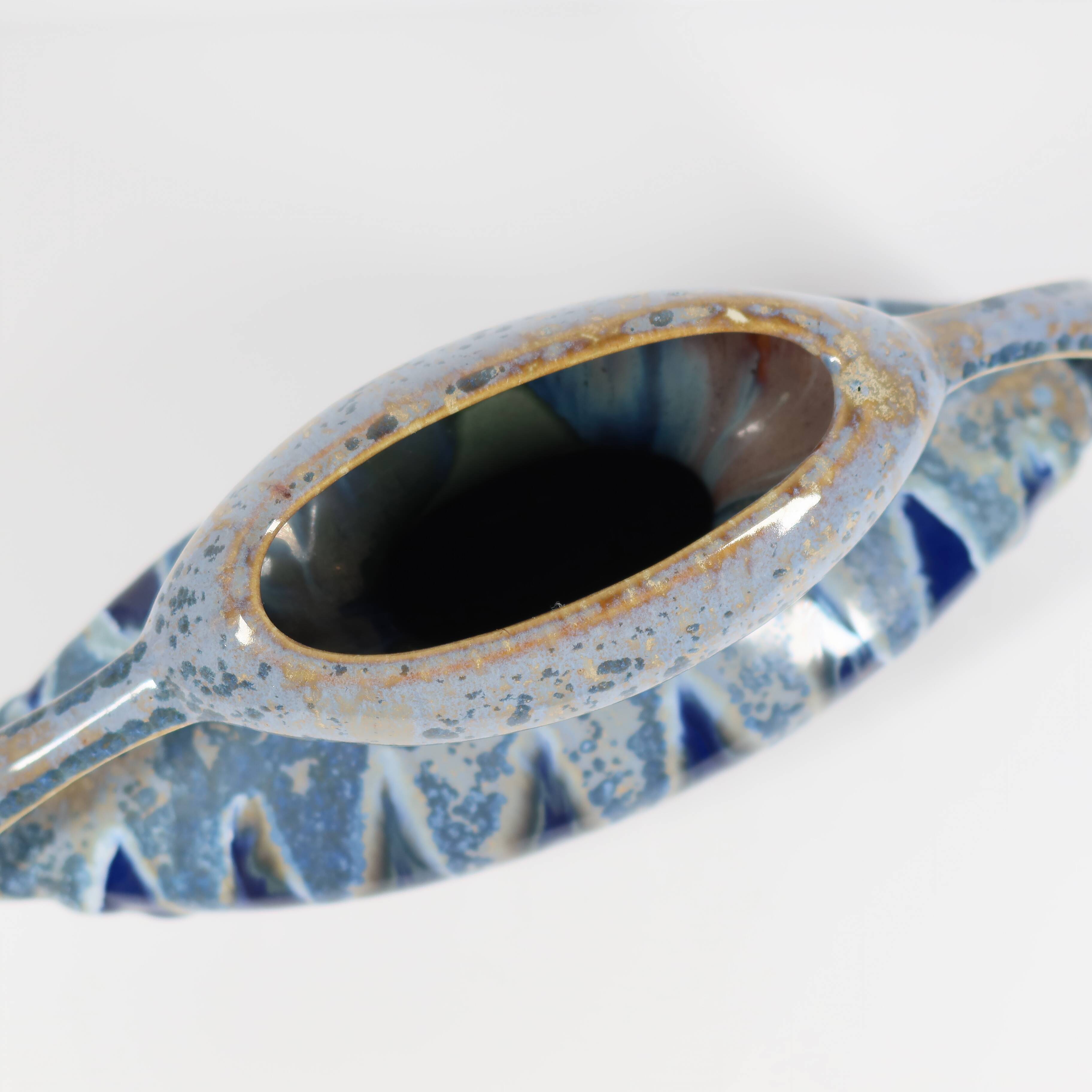 Vintage stoneware vase with handles, Gustave De Bruyn for Fives-Lille, 193