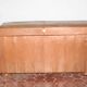 Brown leather trunk / bench seat.