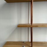 Oak and copper bookcase