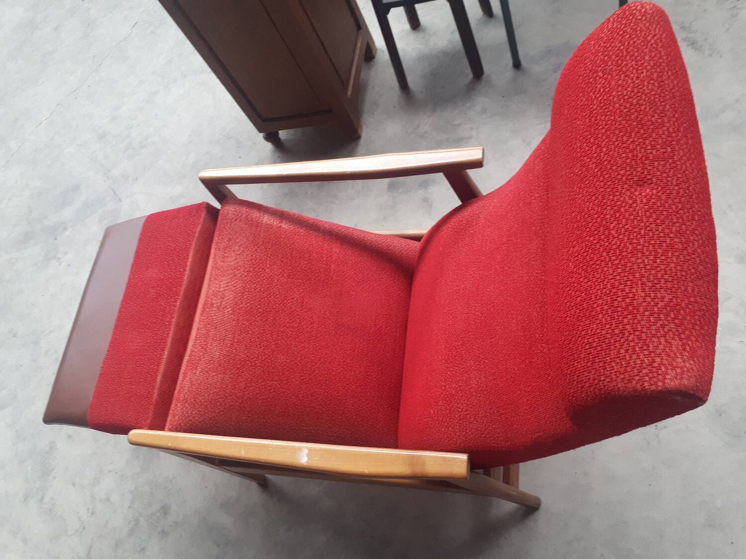 Red deckchair