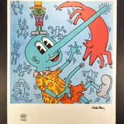 1990s Keith Haring Limited Edition Lithograph Numbered in Pencil. After