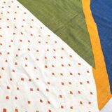 Ecru Berber kilim with colorful patterns 303x198m