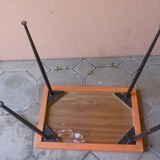 VINTAGE DESSERT TABLE - 70S - WOOD AND METAL