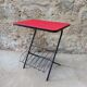 Table porte revue 1950 rouge et noire