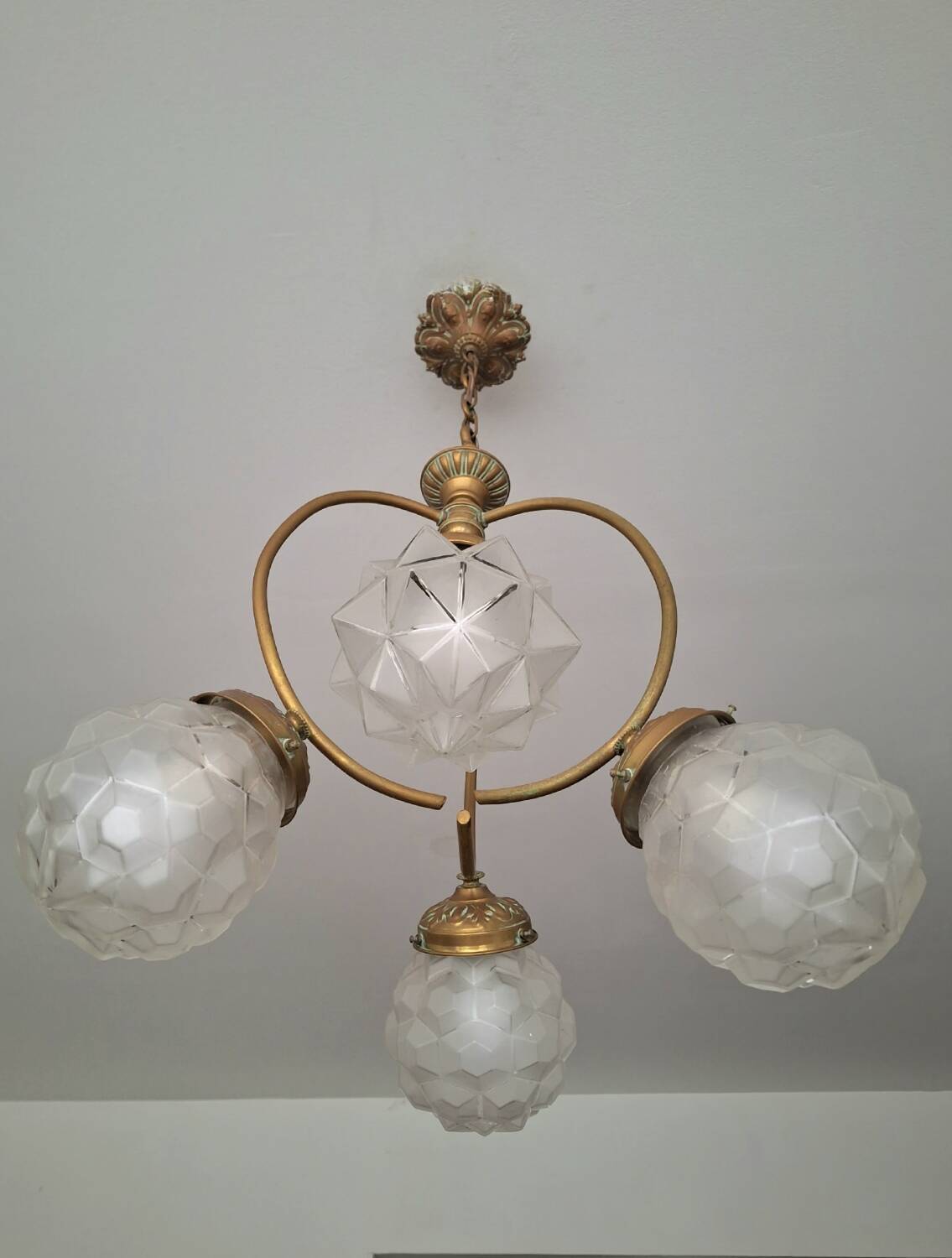 Art Deco chandelier, antique light fixture