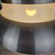 Large pendant lamp in brushed metal and opaline glass, Italy 1970s