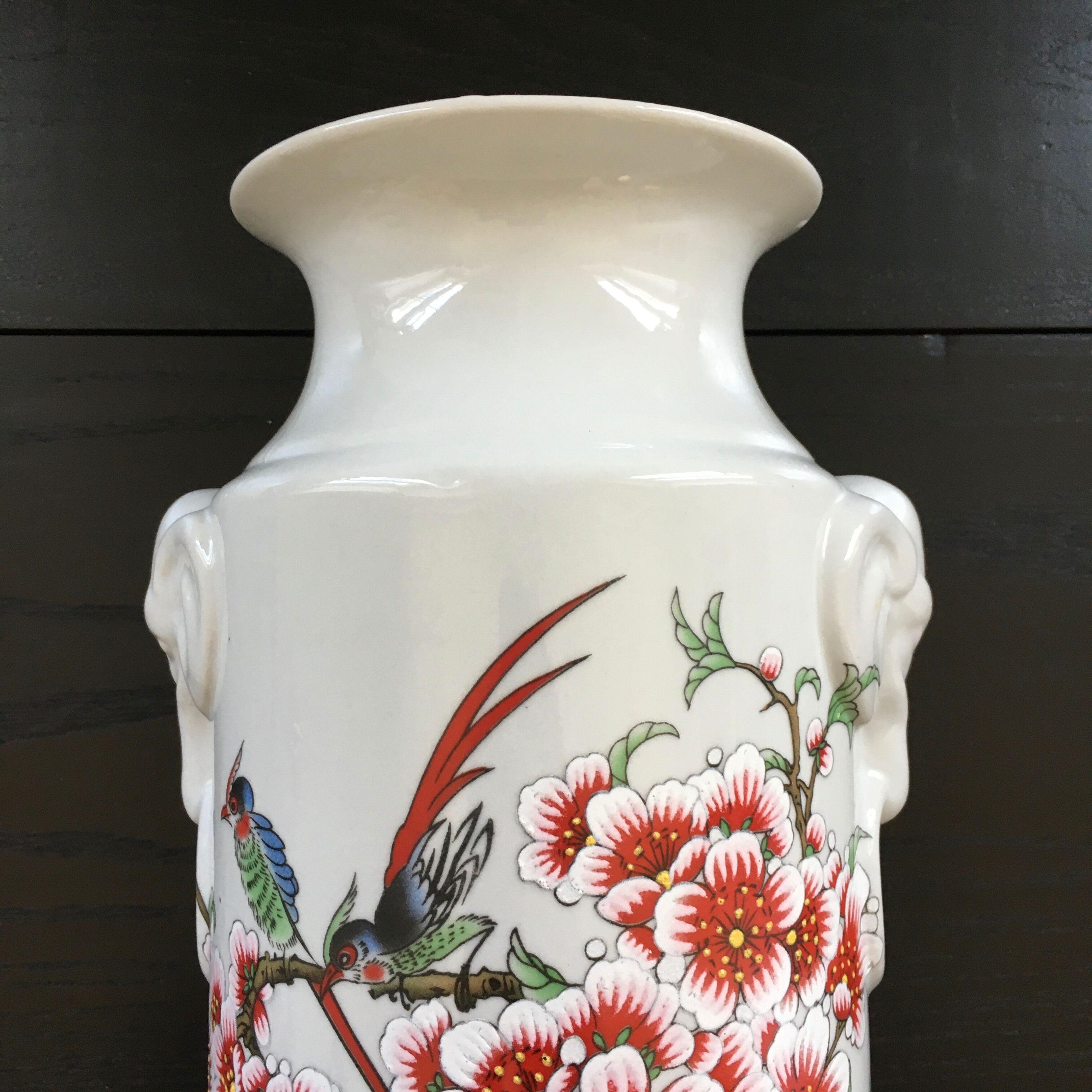 Porcelain cherry blossom vase