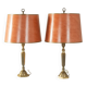 2x Large brass Table Lamps from the 60s
