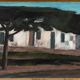Huile sur toile suédoise du milieu du siècle – « Tunisie » par Helge Jean Ragnar