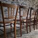 Set of 6 vintage French bistro chairs – Beech, 1950s
