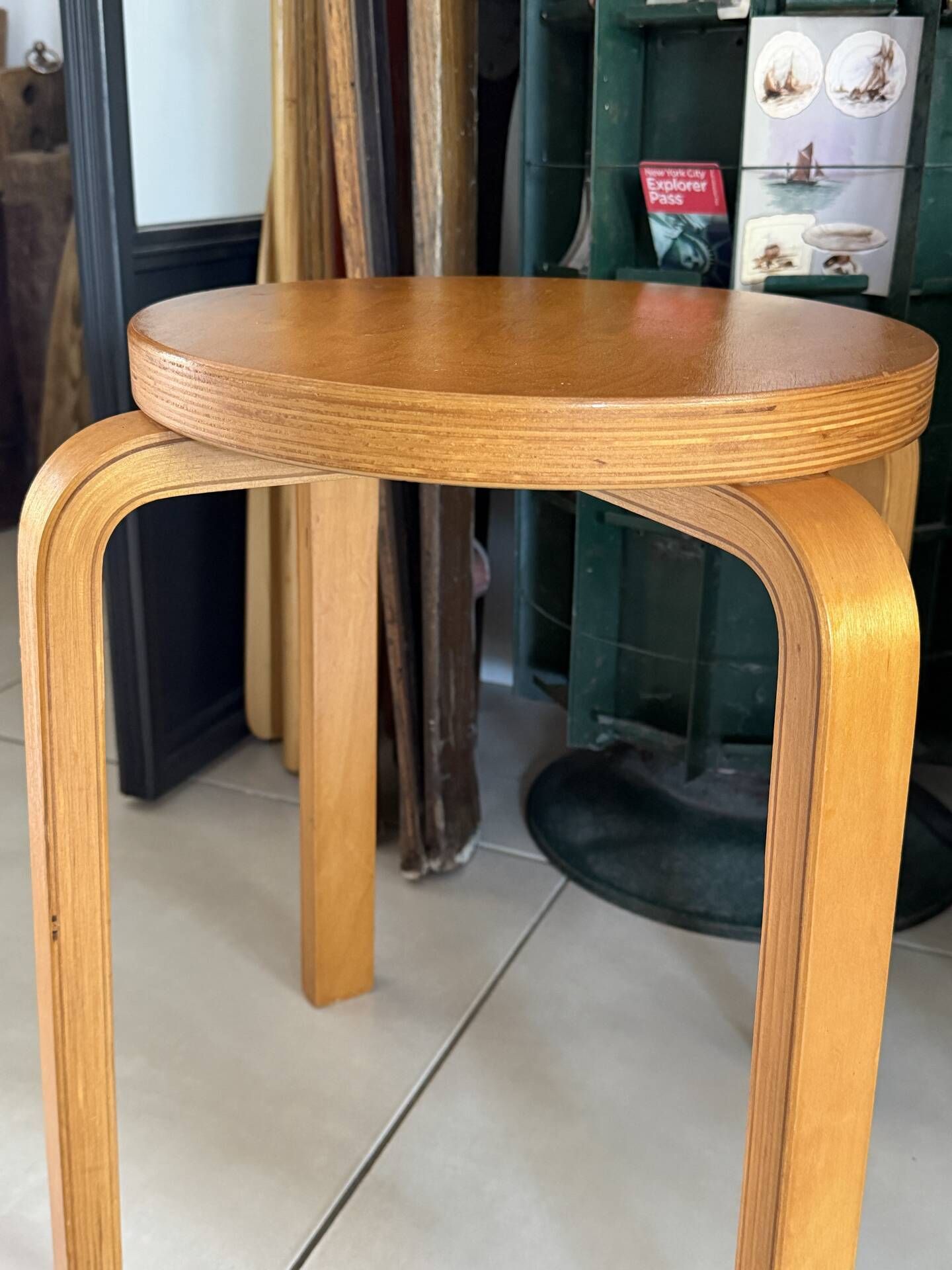 Vintage Alvar Aalto E60 stool for Artek