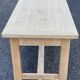 Renovated farmhouse table in solid oak wood and veneer, 135cm.