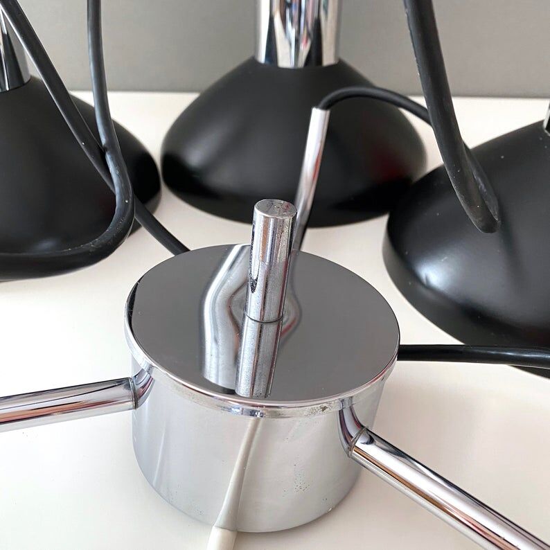 Hustadt metal waterfall lamp 1970 Germany