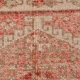 Geometric handmade oushak rug 226x121cm