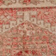 Geometric handmade oushak rug 226x121cm