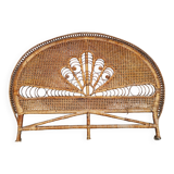 Emmanuelle peacock rattan and cane headboard 1960
