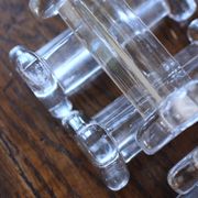A set of 6 transparent trilobite glass knife rests.