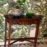 Vintage carved wooden console and aesthetics