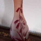 ruby series glass paste vase signed LEGRAS