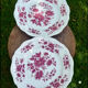Ensemble de deux assiettes plates anciennes Sarreguemines Aubusson