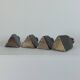 Vintage mid century Set of four triangular brass vases