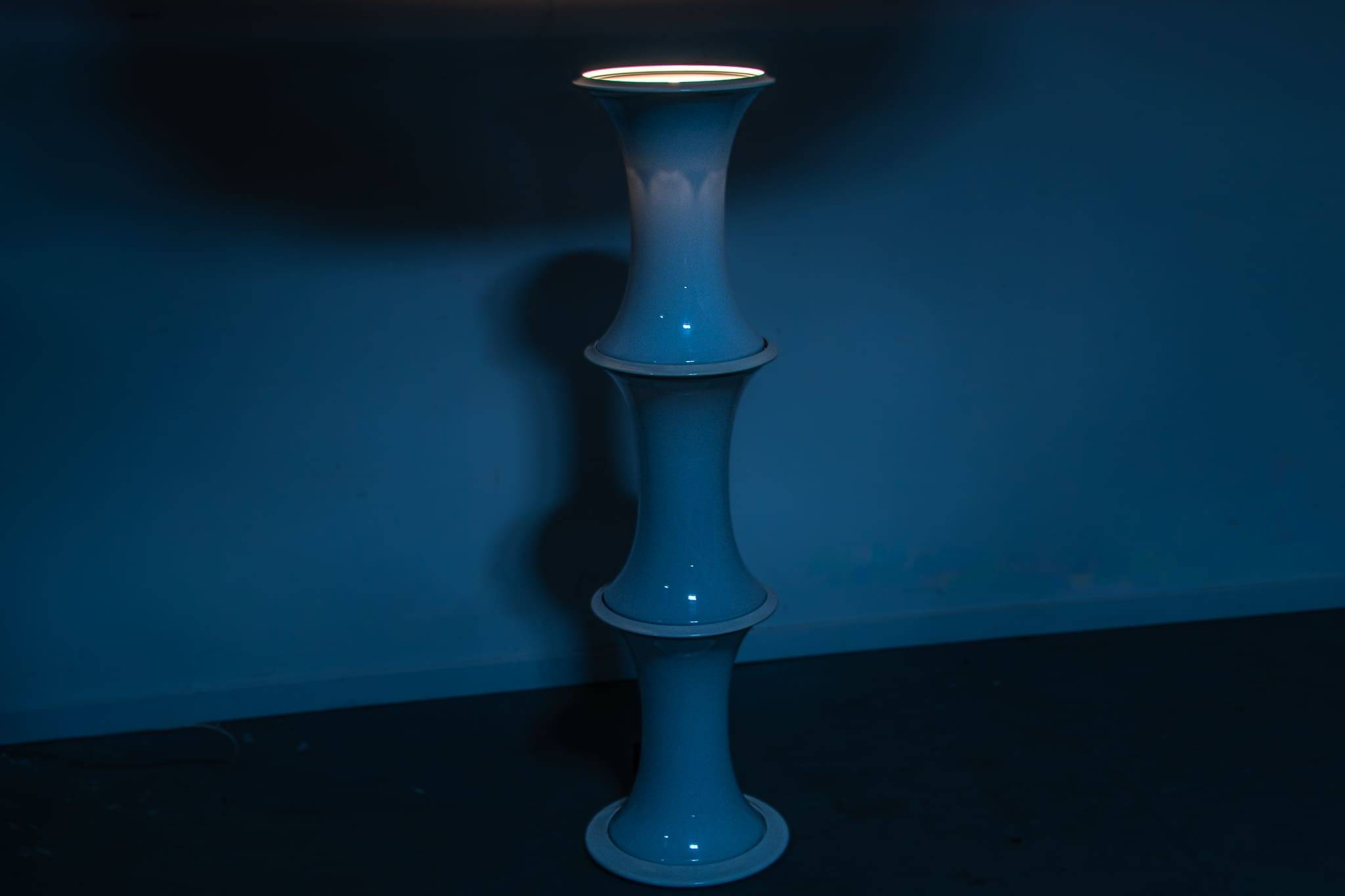 Enrico Tronconi Lampadaire en bambou Vistosi