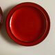 Set of 10 plates 1970 in red stoneware design Hertha Bengtson Thomas Rosenthal Scandinavian