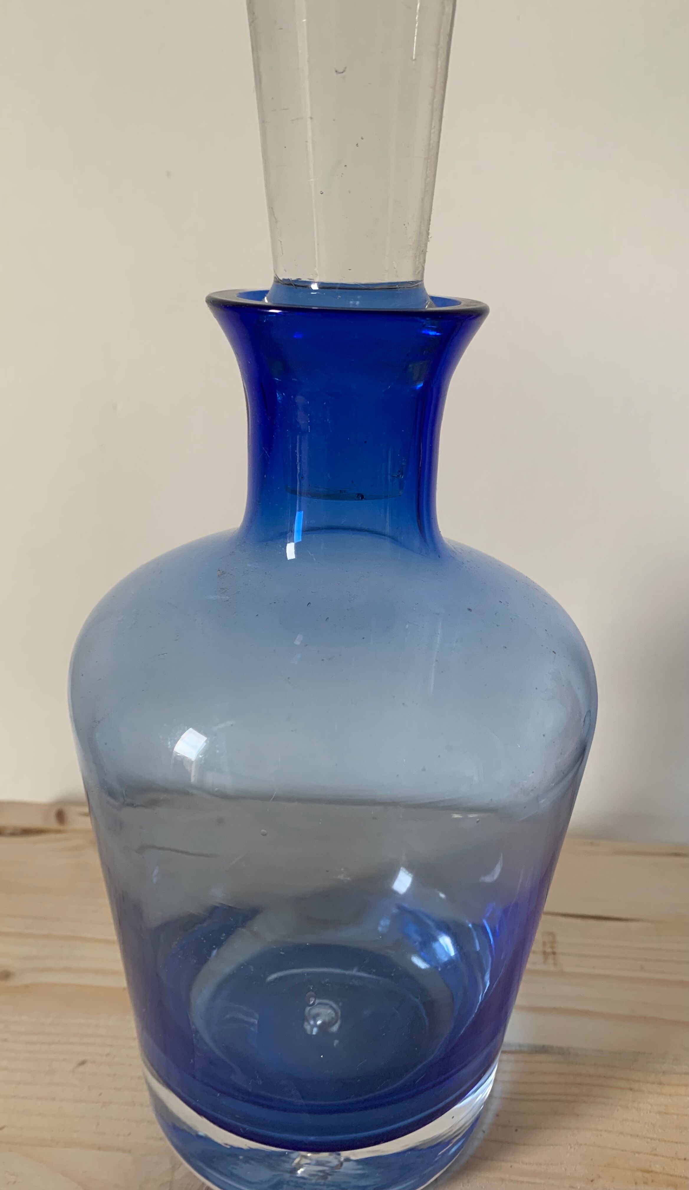 Blue decanter