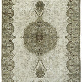 Handwoven overdyed turkish 1970s 185 cm x 276 cm grey carpet