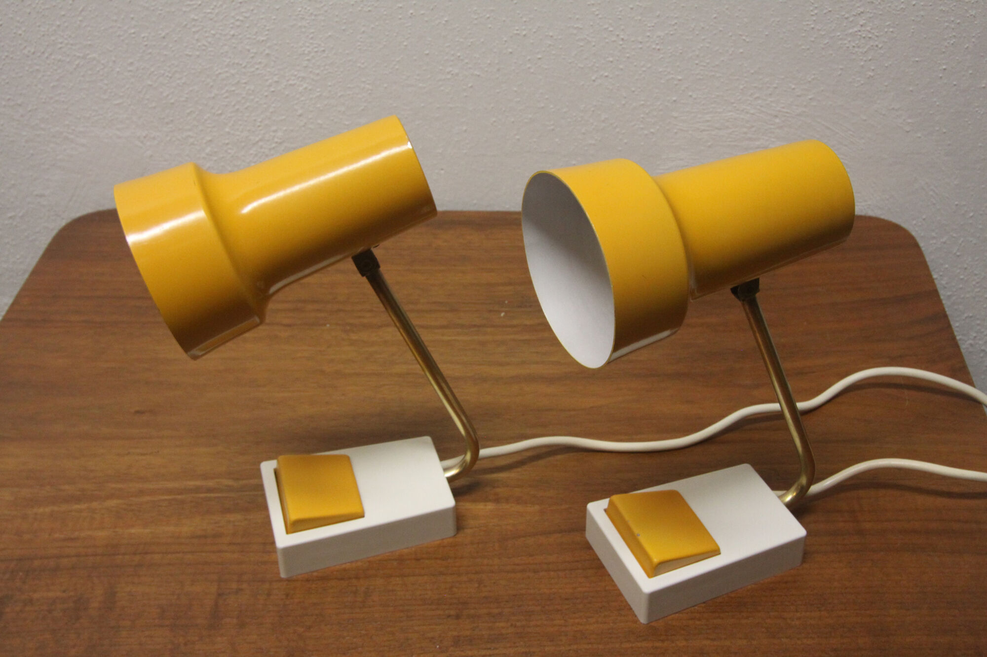 Pair of bedside lamps, 60's