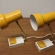 Pair of bedside lamps, 60's
