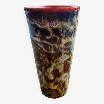 Glazed Vallauris vase signed under the base