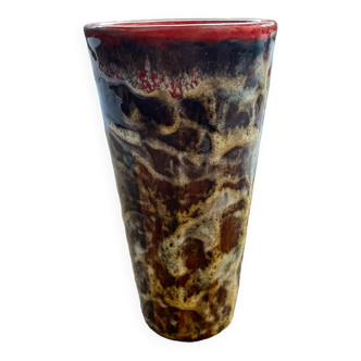 Glazed Vallauris vase signed under the base