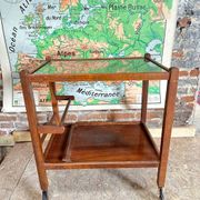 Bar - antique serving trolley on wheels