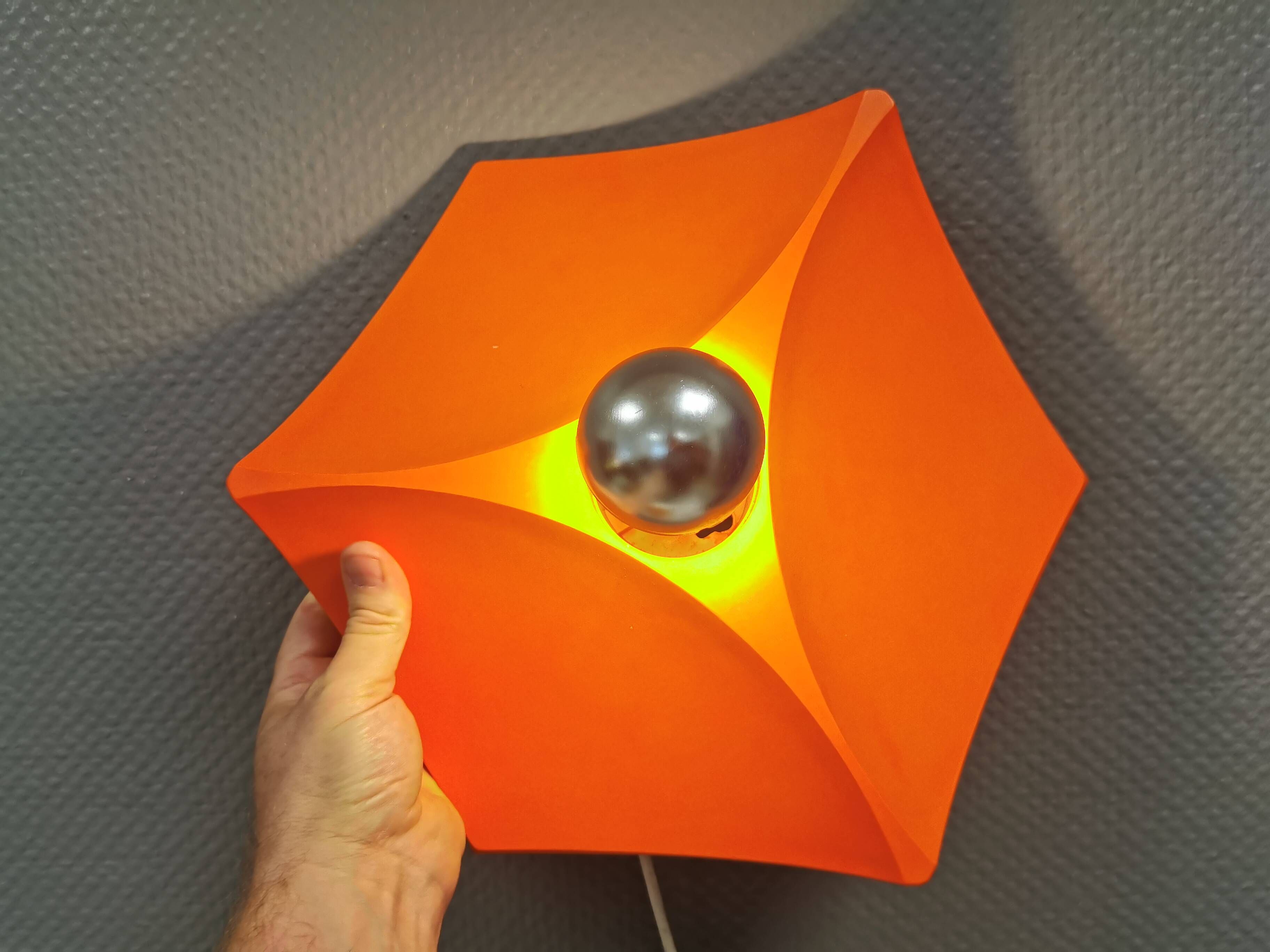 A set of rare wall lamps from Hoffmeister, Germany, 1970s. Model 35060.