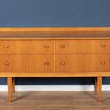 Retro Oak 1960s Homeworthy Chest Of Drawers TV Cabinet Sideboard