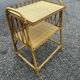 table d'appoint en rotin et osier  1970