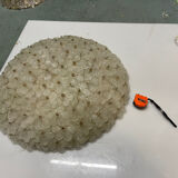 Large Murano Glass Flower Flush Mount Ceiling Light Attributed to Segu