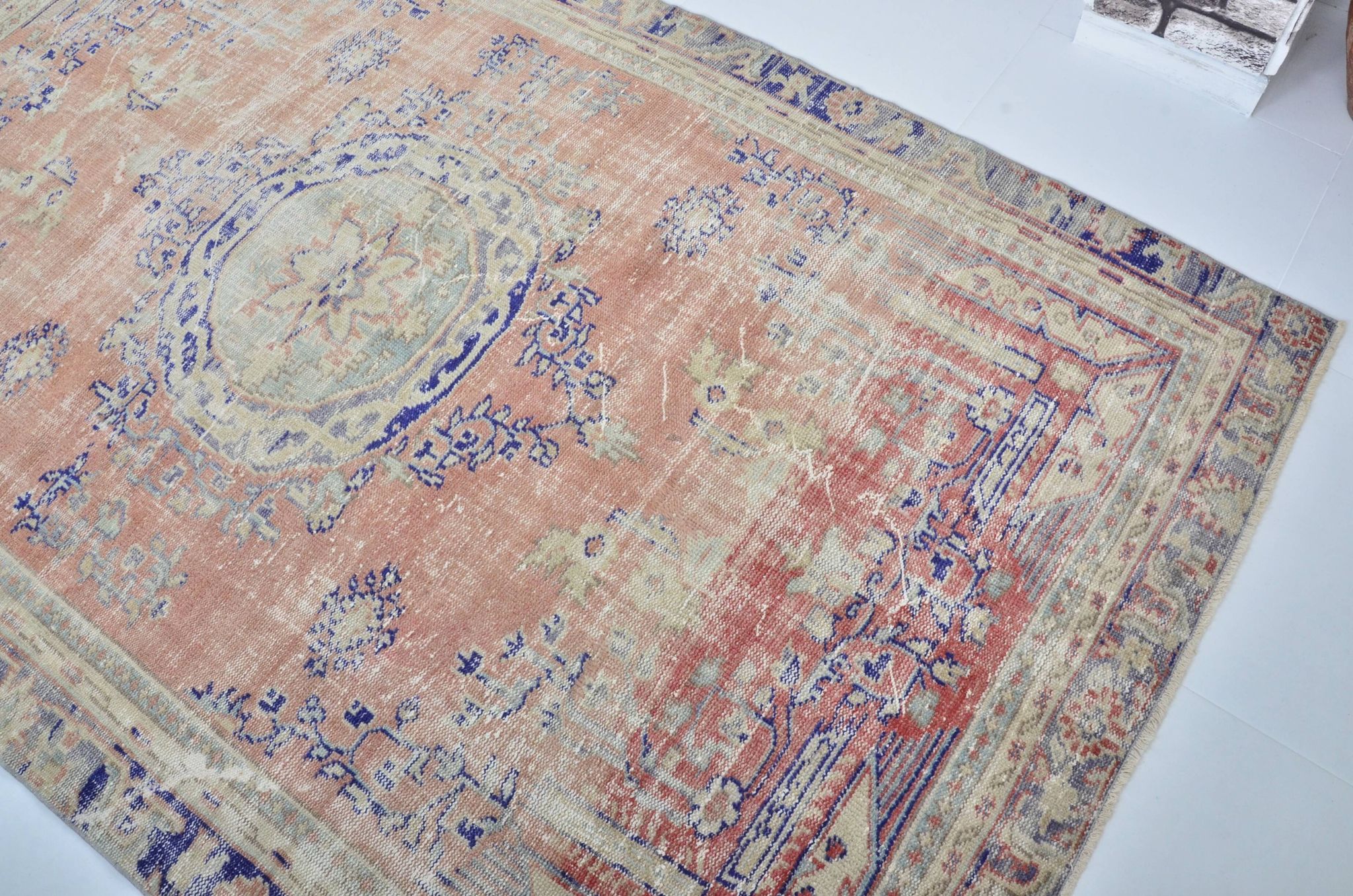 Oushak Turkish Vintage Rug sku 3305