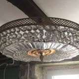 Large ceiling light with stamps and bronze Chandelier Ras de plafond Dome