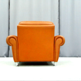 Armchair - Ottoman leather 1960
