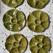 8 oyster plates Barbotine