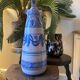 Vintage Spanish Hand Painted Glazed Ceramic Vase / Water Jug