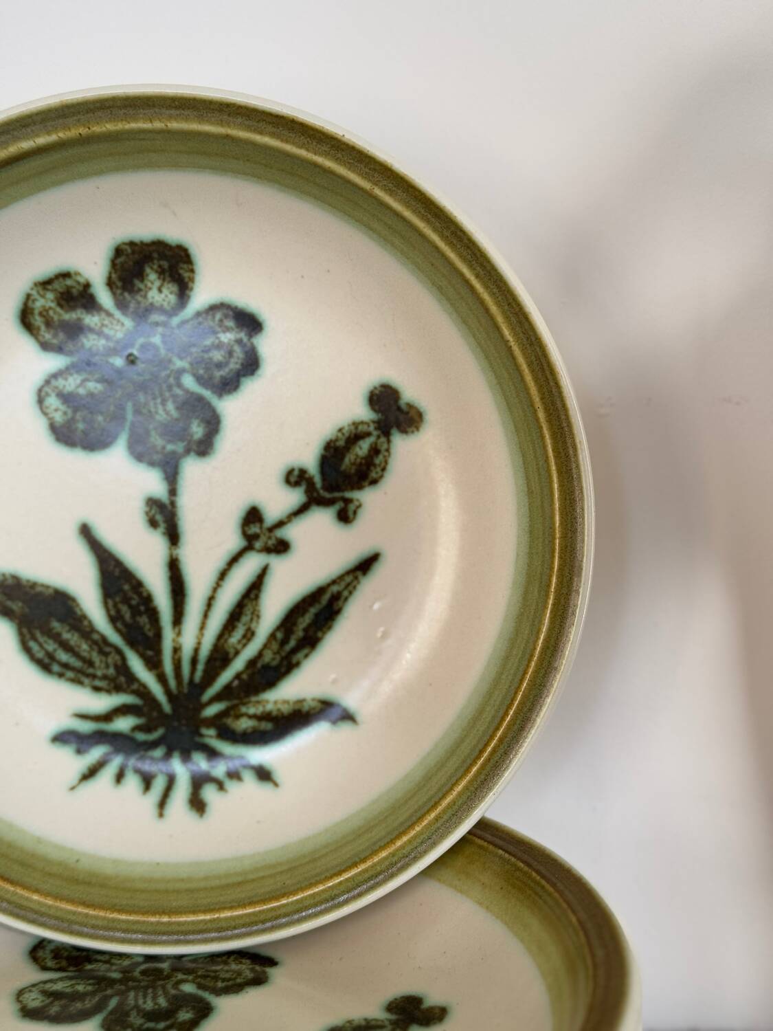 Assiettes creuses en grès Herbier Gien