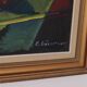 Original mid-century Swedish oil on canvas – “Kubisk Still Life” by Bror Göransson – vintage & framed – 75 × 64 cm (29.5" × 25.2")