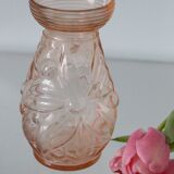 Little hyacinth vase in molded glass, vintage