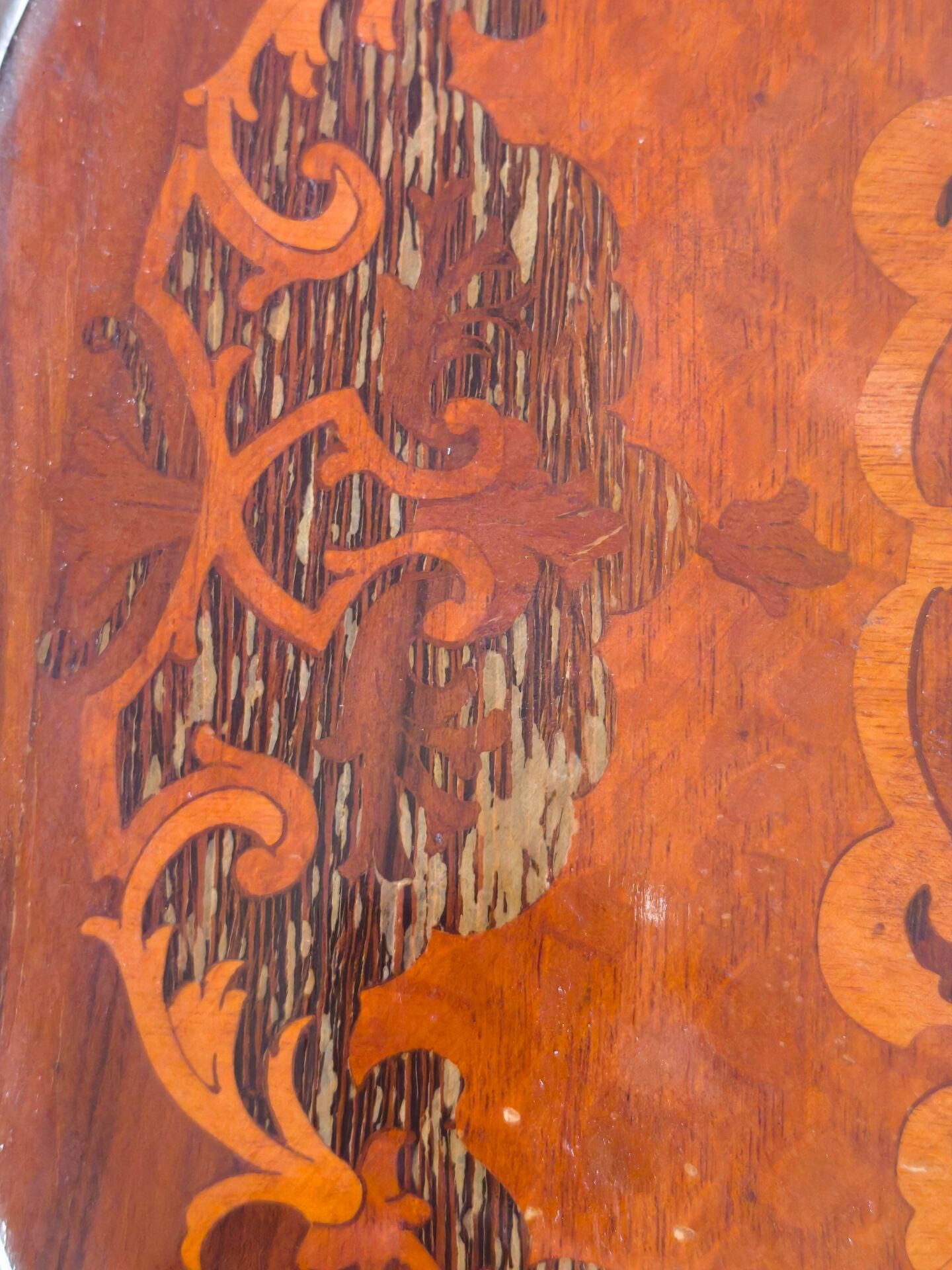 Napoleon III side table with three tiers in marquetry – 19th century