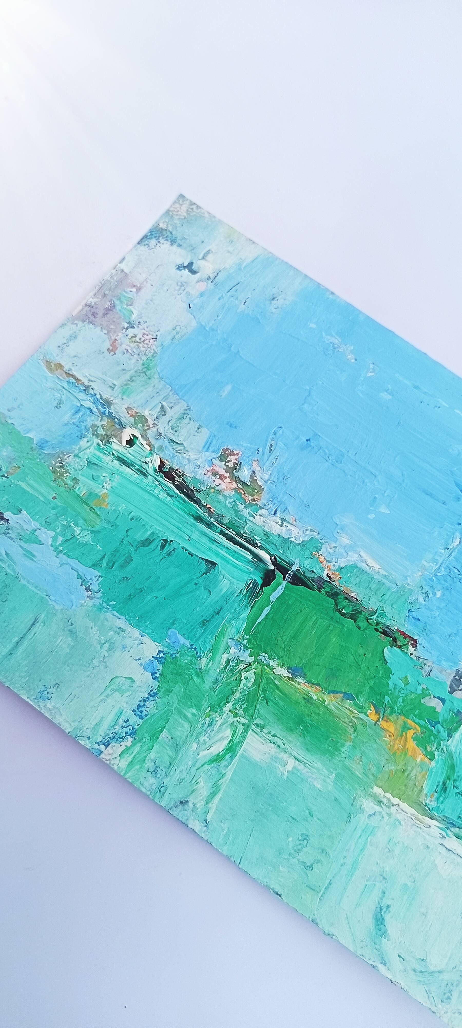 Peinture abstraite originale lumineuse – dlg Nicolas de Stael